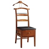 DHNCBGFZ Herrendiener Holz Stuhl Valet Mit Kleiderbügel Hosenbügel Und Bindegürtelstange Stummer Diener Mit Schublade Kleiderständer Für Schlafzimmer Damen Herren