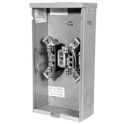 U7040-XL-TG-HSP Meter Base, 200A, 600VAC, 4 Jaw, OH/UG Service, 1PH, Ringless