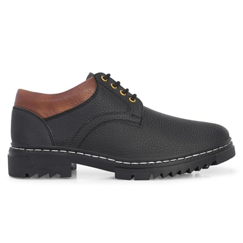 Image of Centrino Lace-Up Men's Formal Shoe | Stylish with Soft Cushioned Insole | Sleek Lace-Up Design for Formal Look | Durable with Anti-Skid Sole | Ideal for Office Wear (9290)