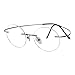 Eyekepper Titanium Rimless Round Reading Glasses Circle Readers +2.00