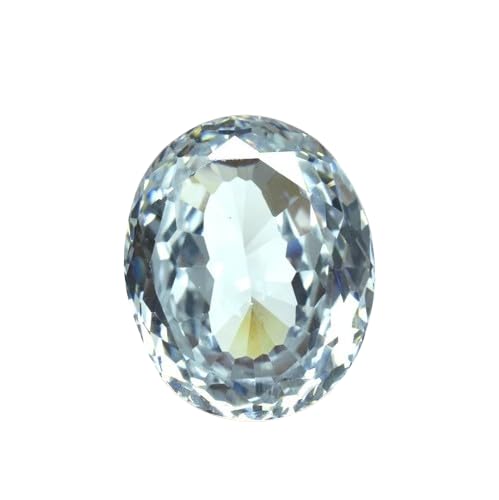 Zircon blanc naturel AAA+ de 14,55 carats certifié en laboratoire pour création de bijoux