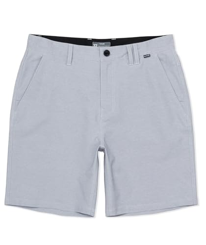 Hurley Mens Phantom Heather 20in Outseam Walkshort Light Stone Grey 32IN