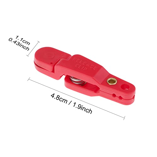 Clip de liberación de pesca downrigger con pin pad ajustable pack de 10 piezas rojo 2