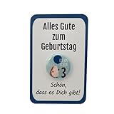 Schöner 3. Geburtstag Geschenk - Kindergeburtstags Button ohne Nadel! Geburtstagsanstecker