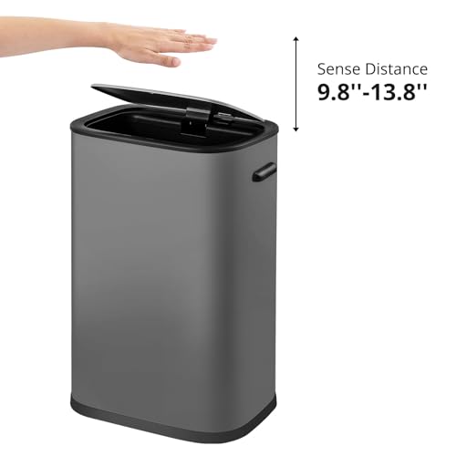 Caneca de basura rectangular con sensor de movimiento 55L miniatura 6