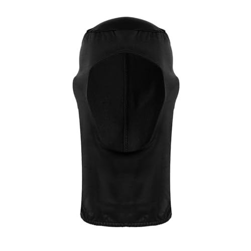 Miayon Open Face Spandex Elastic Breathable Hood Mask for Men Women Halloween Cosplay Costume Unisex Adult (black)