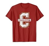 Campus Lab College of Charleston Cougars Distressed Primary T-Shirt - Unisex-Adults, Red, Small