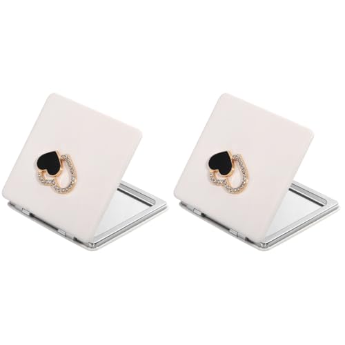 Miroir de maquillage portable chic en cuir PU finitions soignées DOITOOL - 7