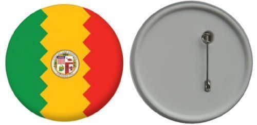 MadAboutFlags Los Angeles USA Flag 58mm Button Badge