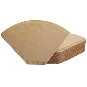 #4 Cone Coffee Filter 8-12 cup, Unbleached Natural Paper, No Blowout, Disposable for Pour Over and Drip Coffee Maker, 100 Count