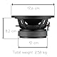1 BASS FACE Team XPL6/4 Professioneller Mitteltöner, 16,5 cm, 165 mm, 6,5 Zoll Durchmesser, 200 Watt rms und 400 Watt max, 4 Ohm, 93,5 dB Empfindlichkeit, für Auto, 1 Stück