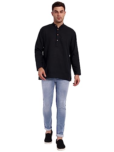 Image of Amazon Brand - Anarva Men's Cotton Short Kurta Regular Fit