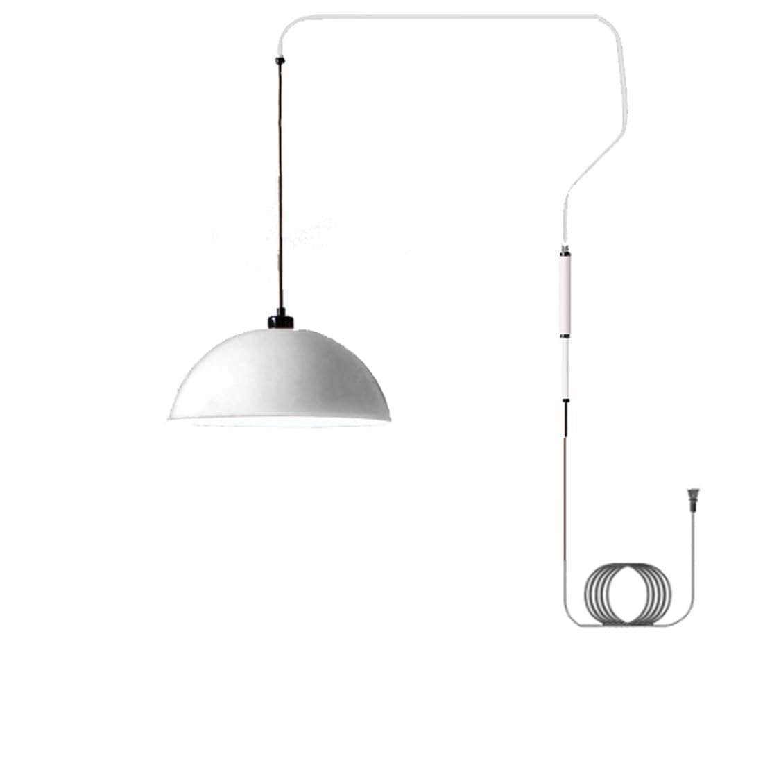 Nowoczesna lampa ścienna kopułowa z przełącznikiem ramienia obrotowego E26 E27, gwint lampy, 2 m długości, podłączany kabel zasilający, lampa montowana na ścianie, nadaje się do gabinetu