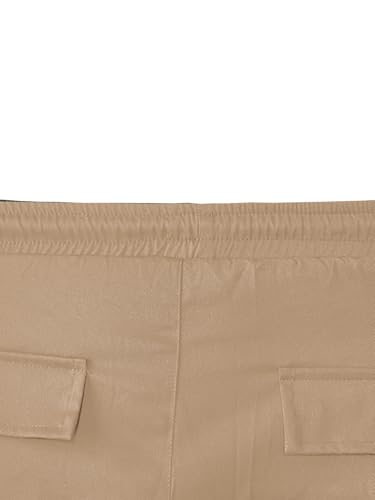 Image of GRECIILOOKS Men's Cargo Pants | 6 Pocket Cotton Cargo Joggers for Men | Loose Fit Stylish Pant with Pockets | Casual Baggy Trousers & Streetwear Lower