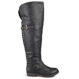 Brinley Co Women's Sugar Over The Knee Boot, Black, 9 Regular US
