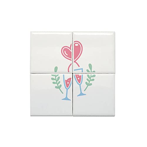 Carreaux céramique décoratif de prestige 30,4 x 30,4 cm motif amour