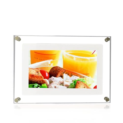 HZEPDVT Cornice Digitale acrilica Trasparente ad Alta Definizione da 10 Pollici, Riproduzione Completa di Video, Immagini e Musica, Album Fotografico elettronico