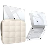 Housse fabriquée en polyester doux et léger, la couche extérieure est en PVC imperméable de qualité, isolant efficacement de la poussière, de la pluie et des éclaboussures. La doublure en velours de haute qualité est plus douce et plus confortable au contact de votre ordinateur que les doublures des housses traditionnelles