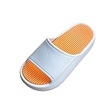 Zapatillas para Mujeres Zapatillas de casa Blandas Plataforma de Plataforma de la Playa Zapatos de Ducha para Mujeres Sandalias Coloridas Coloridas Verano Lindas toboganes para hombres235-240 mm