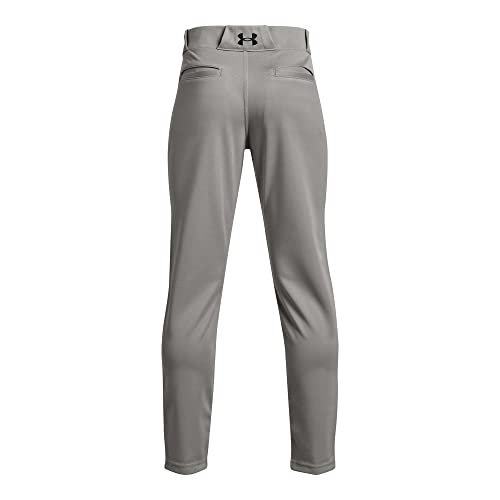Under Armour Calça de beisebol utilitária para meninos, (080) Cinza beisebol / / preto, GG
