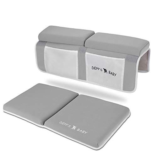 Image of Depps Baby Bath Kneeler and Elbow Rest 1.5 Inches Thick Knee Pad and Elbow Support Extra Wide for Parents with Strong Suction Cups for Bathtub CPC certificated (Lightning Deal)