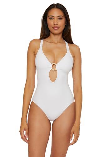 BECCA Women's Marble Canyon One Piece Swimsuit, Adjustable, Bathing Suits