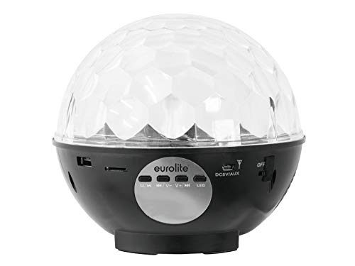 AKKU LED BC-9 Strahleneffekt MP3 + FM Radio | LED-Strahleneffekt mit Spiegelkugeleffekt | Micro-SD-Kartensteckplatz… - Image 3