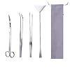 Aihotim Aquarium Aquascaping Tools, 4 in 1 Anti-Rust Planted Aquarium Tools, Stainless Steel Tweezers Scissors Spatula…