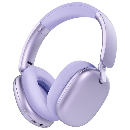 RORSOU Casque Audio C6 à réduction Active du Bruit, Casque Bluetooth Supra-auriculaire sans Fil, Design Pliable léger, Oreillettes Confortables avec Basses Profondes,...