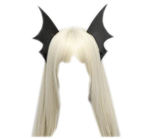 2 Sets Dark Bat Wing Hair Clips for Cosplay Halloween Party Animal Bat Role Play Costume Headwear Black