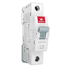 Havells DHMGCSPF016 PVC Plastic 16A MCB SP C Curve (White)