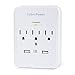 CyberPower CSP300WUR1 Professional Surge Protector, 600J/125V, 3 Outlets, 2 USB Charge Ports (2.1 Amps Shared) Wall Tap Plug