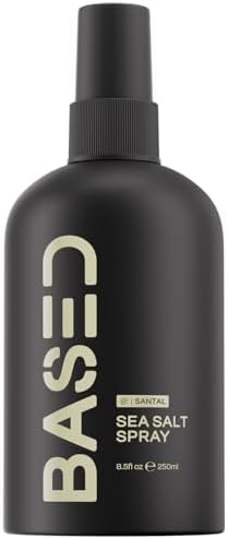 BASED Sea Salt Spray, Natural Finish Sea Salt Spray for Hair, Volume & Texture, Infused with Kelp & Vitamin B5, Light & Non-Greasy, Paraben Free, No Drying Alcohols, 8.5 oz (Pack of 1)