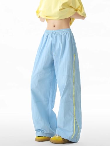 Men's Pants Thin Ice Silk Summer Zippered Loose Wide-Leg Casual Trouser for Men3