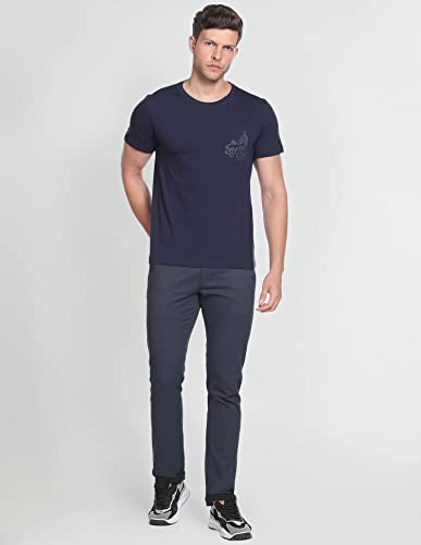 Image of Arrow Sport Men Regular fit CottonShort Sleeves Single Jersey Cotton T-Shirt