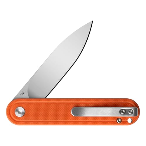 Image of OLITANS G040 Pocket Knife, 2.75'' D2 Steel Blade G10 handle, Small EDC Knife with Pocket Clip for Men Women, 2.1oz