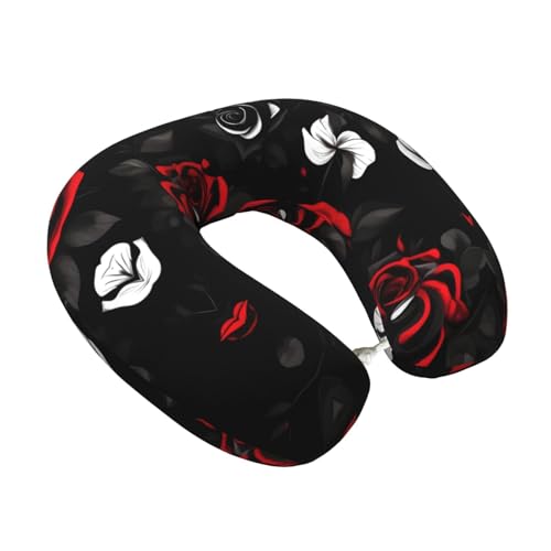 Almohada cervical de poliéster negra para viaje miniatura 2