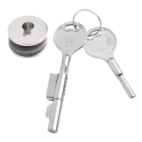 Cerradura de viario de reptiles, Vitrina de vidrio deslizante Cerradura de puerta, Cerradura de puerta de vidrio de aleación de zinc con llaves, Acabado cromado, Hardware de gabinete de mostrador