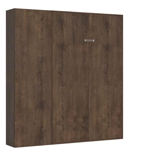 Decor Space Lit torino double escamotable en bois avec ouverture verticale pour chambre à coucher (Avec colonne, noix)