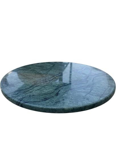 Image of 11 Inch Green Marble Chakla | Large Size Marble Roti Rolling Board | Premium Stone Chakla for Roti, Chapati, Phulka & Paratha Making | Smooth Finish Heavy Duty Dough Rolling Board for Home Kitchen