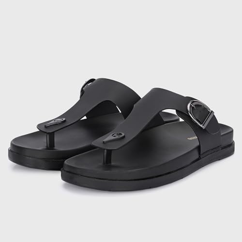 Image of Centrino Men's Cushion Sliders /Slippers | PU Padding on The Footbed | Bounce Back Technology | Comfortable & Lightweight | Waterproof & Everyday Flip Flops for Gents (7328)