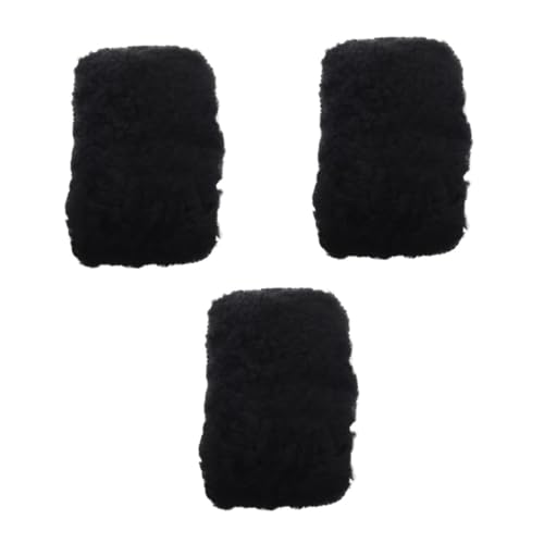 PACKOVE Cuidado del cuero Guantes pequeñas herramientas de pala herramientas de pala de mano polea kit de limpieza limpiador de cuero betún para botas paño de limpieza mezcla de lana Black
