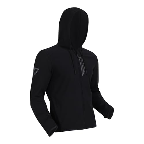 Image of ROYAL ENFIELD URBANITE RIDING JACKET CUM CASUAL JACKET CUM SWEATSHIRT|CE level 2 armours at Shoulders & Elbows CE level 2 armour at back|Riding jacket protection: CE certified to CLASS A | BLACK M