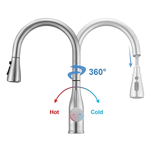 YUANNY Rubinetto Cucina con Doccetta Estraibile