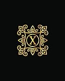 X: Monogram Gifts For Men, Women, Boys & Girls – Medium College Ruled Lined Notebook And Journal...