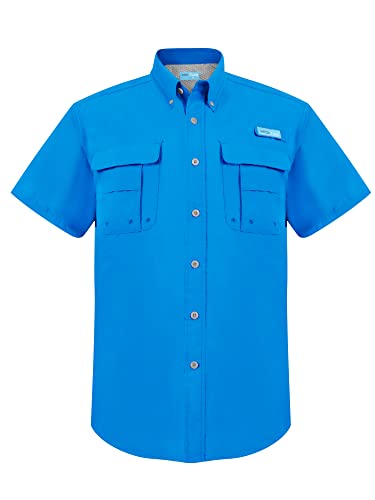 Tuna Men's UV UPF 50+ Fishing Shirts for Men Sun Protection Breathable Fast Dry SPF Hiking Short Sleeve Shirt