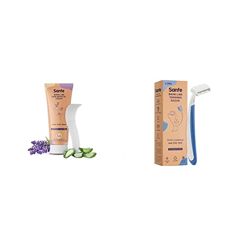 Sanfe Hair Removal Cream & Trimming and Hair Removal Body Razor for Women