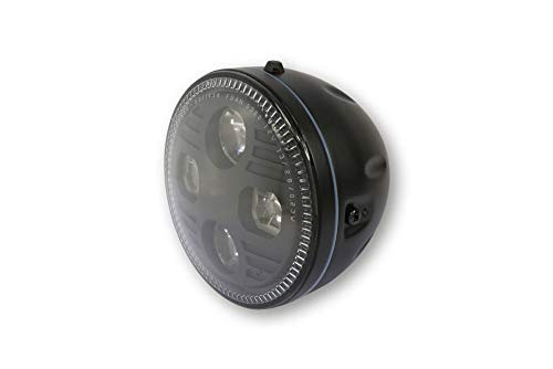 Phare LED de 3/4 Pouces HIGHSIDER Atlanta Optique Moto Noir