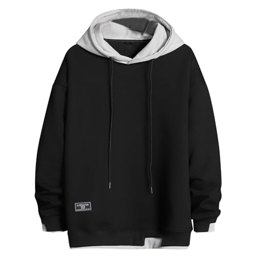 Muscularfit Men's Fashion Hoodies & Sweatshirts Casual Long Sleeve Knit Cotton Hooded Shirts Drawstring Gym Athletic Pullover