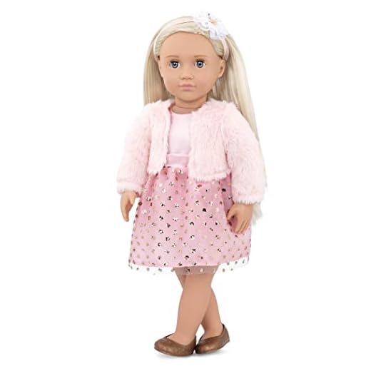 Our Generation - Docka Millie mir rosa klänning och pälsjacka 46 cm, färgglad, BD31252C1Z